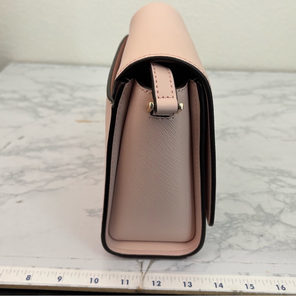 Michael Kors Pink Blush Crossbody Purse Shoulder Bag 9x7x3 Hard Leather NWOT - Picture 3 of 11